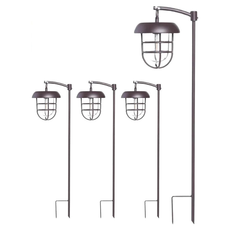 Lampes solaires LED suspendues Lighteme sur poteau métallique Shepherds Hook (lot de 4)