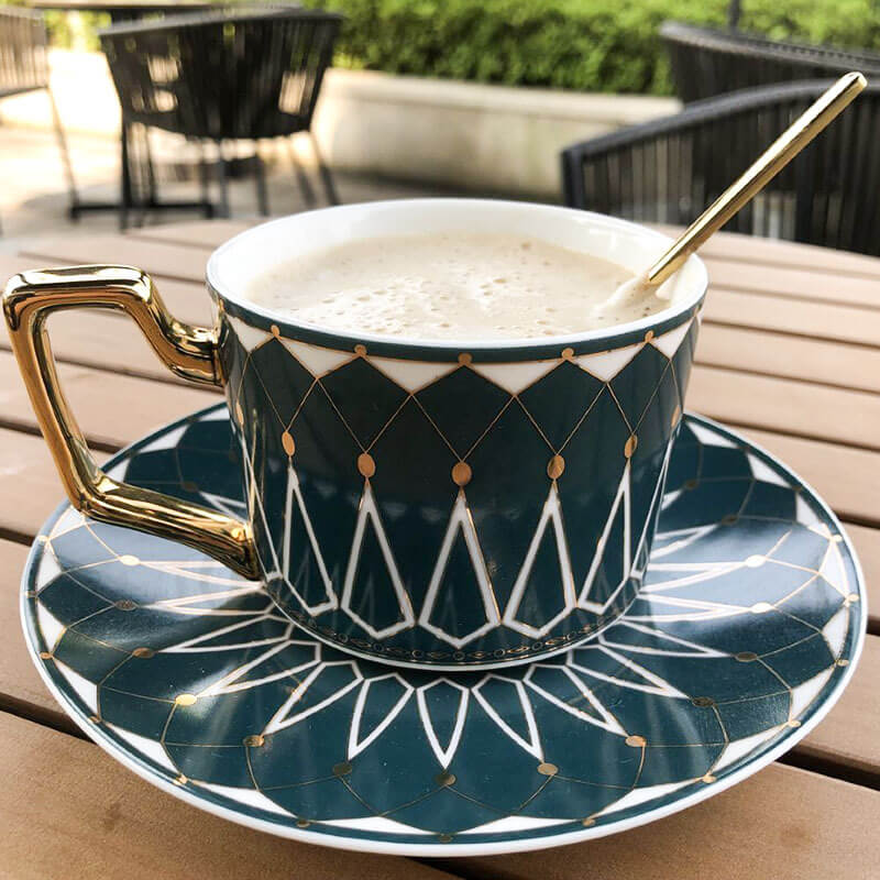 Lighteme Square A Retro Pattern Coffee Cup