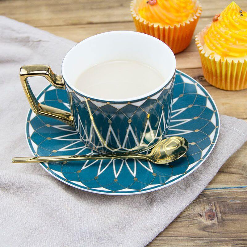 Lighteme Square A Retro Pattern Coffee Cup