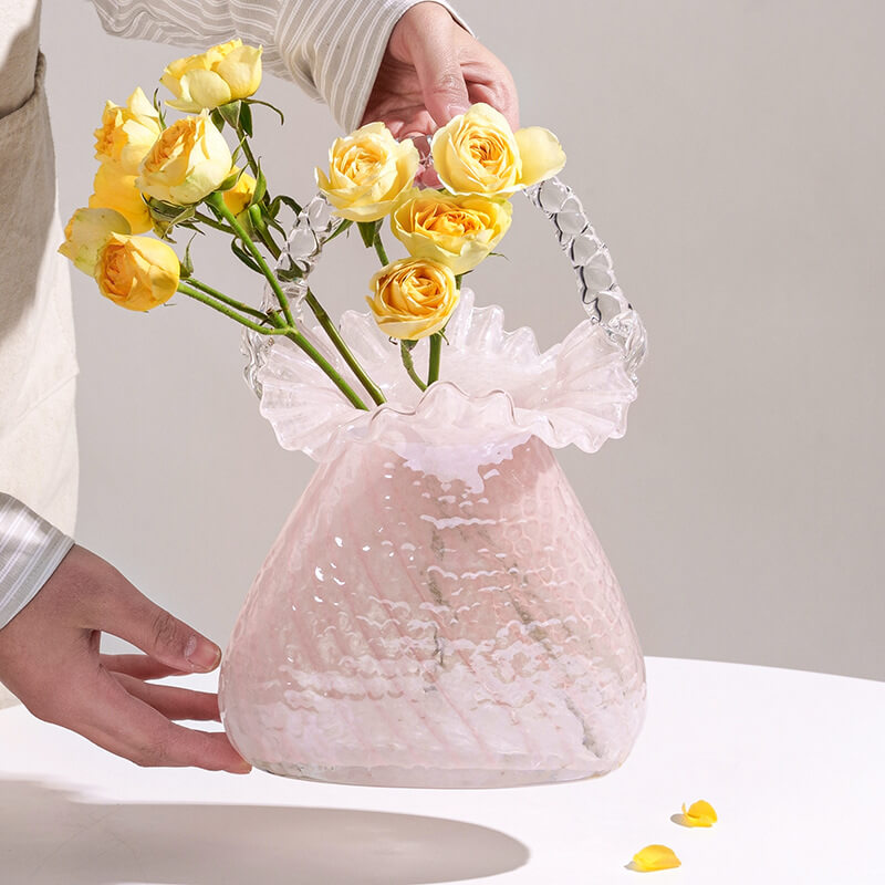 Lighteme Light Luxus-Handtaschenvase aus Glas