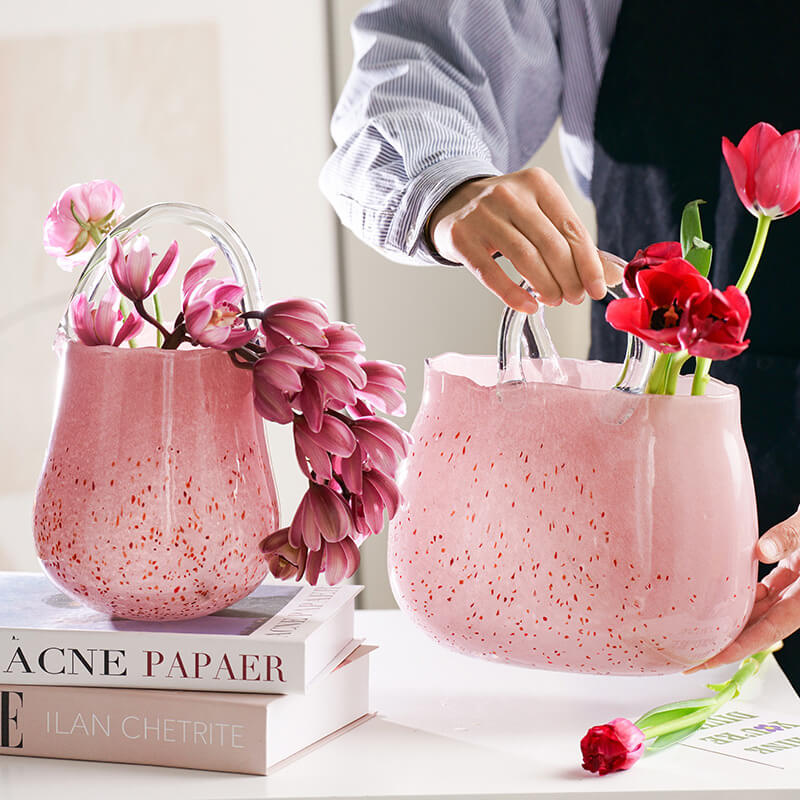 Lighteme Light Luxus-Handtaschenvase aus Glas