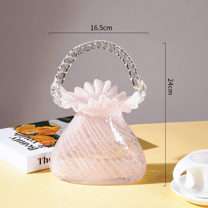 Lighteme Light Luxus-Handtaschenvase aus Glas
