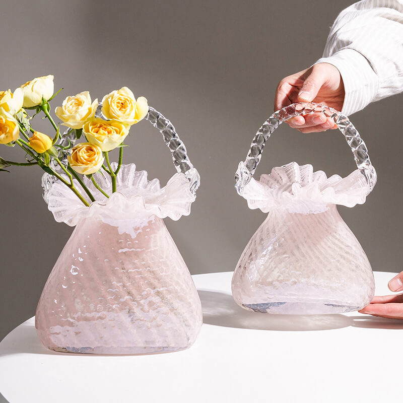 Lighteme Light Luxus-Handtaschenvase aus Glas