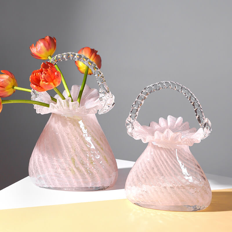 Lighteme Light Luxus-Handtaschenvase aus Glas