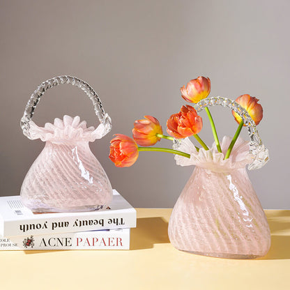Lighteme Light Luxus-Handtaschenvase aus Glas