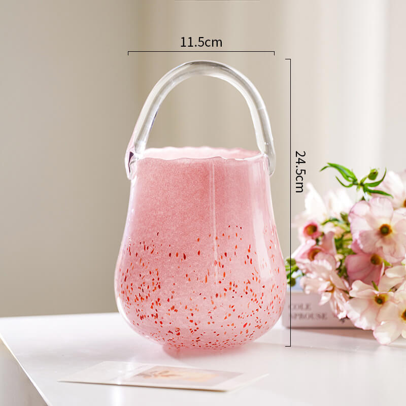 Lighteme Light Luxus-Handtaschenvase aus Glas