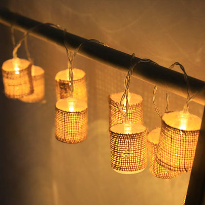 Guirlande lumineuse lanterne en lin Lighteme