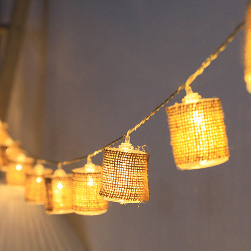 Guirlande lumineuse lanterne en lin Lighteme