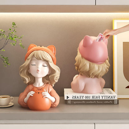 Lighteme Little Bear Girl Piggy Bank