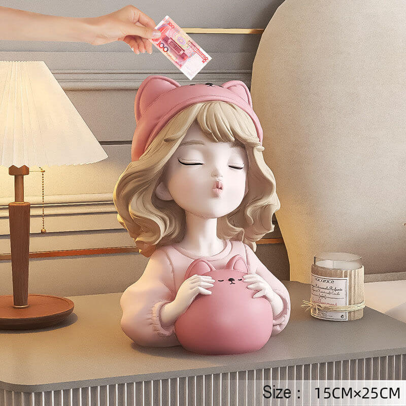 Lighteme Little Bear Girl Piggy Bank