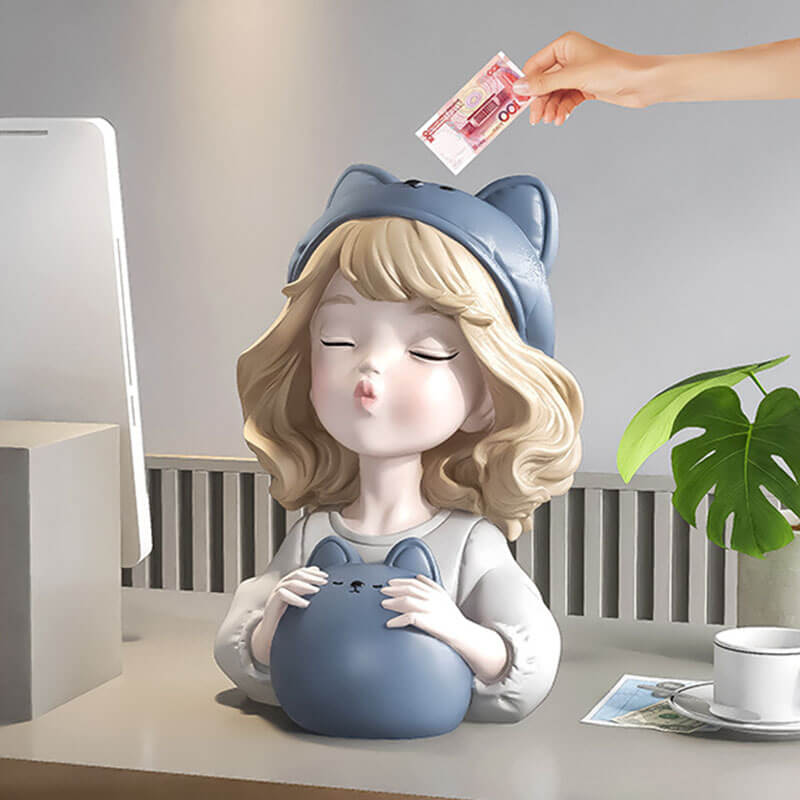 Lighteme Little Bear Girl Piggy Bank