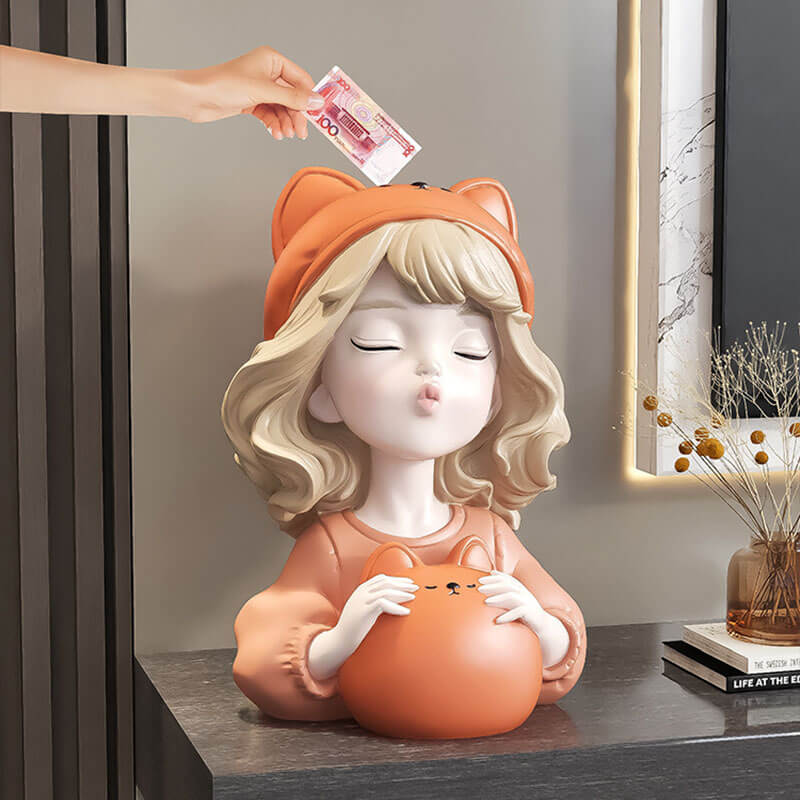 Lighteme Little Bear Girl Piggy Bank