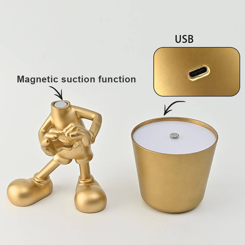 Lighteme Little Golden Man Touch-Lade-Schreibtischlampe