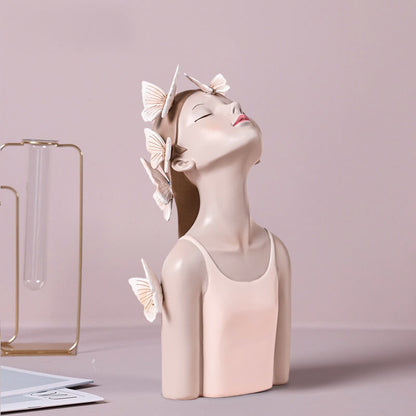 Lighteme Looking Up Girl Resin Decoration