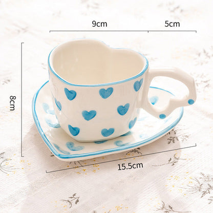 Lighteme Keramiktasse mit Herzmuster