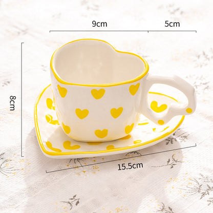 Lighteme Keramiktasse mit Herzmuster