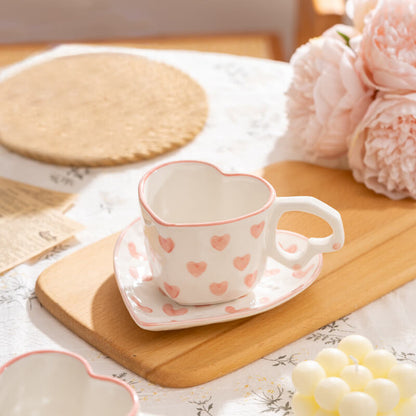 Lighteme Keramiktasse mit Herzmuster