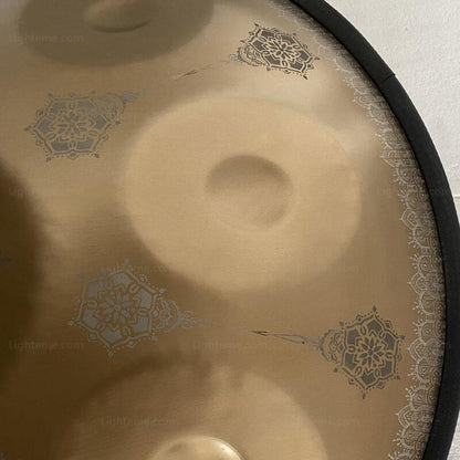 Lighteme Personnalisé Fait main Fleurs de Datura Do Majeur 22 pouces 9 notes en Acier Inoxydable Handpan Drums