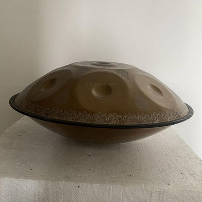 Lighteme Handgefertigt Edelstahl Handpan Drums mit Mandala-Muster, Kurd / Celtic D-Moll 22 Zoll 9 Noten Hang Drum
