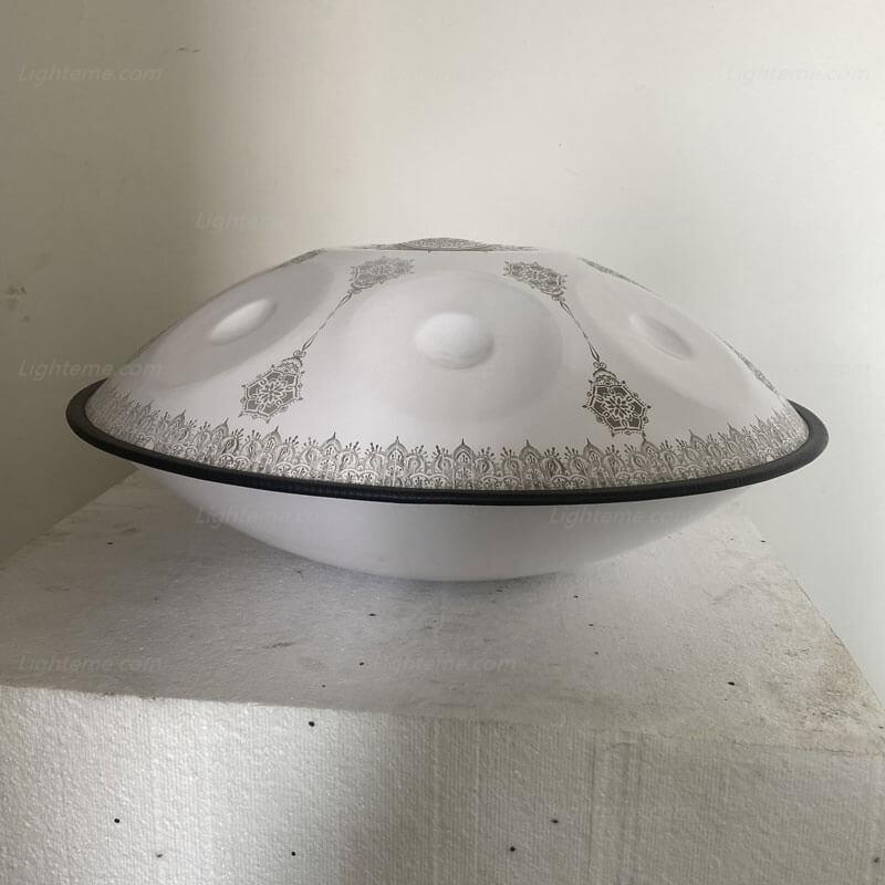 Lighteme Handmade Custom Mandala HandPan Drum D Minor Hijaz Scale 22 Inch 9/10/12 Notes Stainless Steel Percussion Instrument