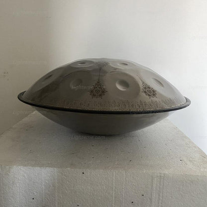 Lighteme Handmade Custom Mandala HandPan Drum D Minor Sabye Scale 22 Inches 9/10/12 Notes Stainless Steel Percussion Instrument