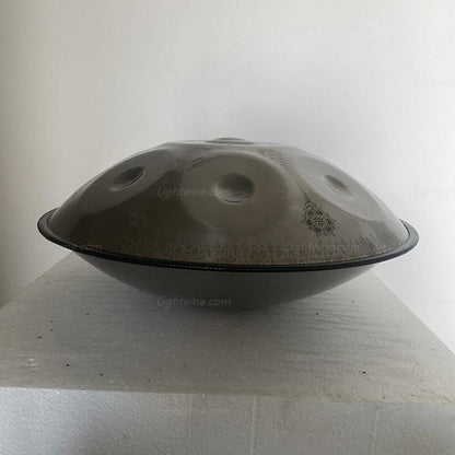 Lighteme Fait main Fleurs de Datura Acier Inoxydable Mini Handpan Drum G Mineur 9 Notes 18 Pouces Handpan Debutant