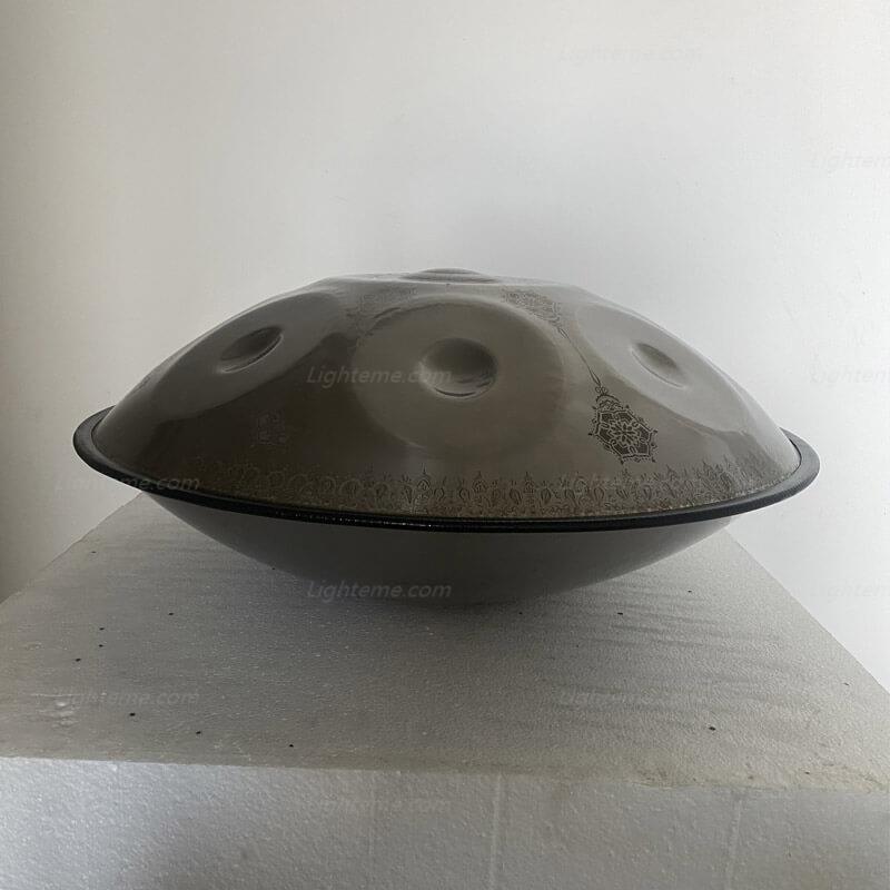 Lighteme Handmade Custom Mandala HandPan Drum D Minor Hijaz Scale 22 Inch 9/10/12 Notes Stainless Steel Percussion Instrument