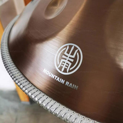 Mountain Rain 22 Zoll 9 Noten Handpan aus Edelstahl, Kurd/Celtic Tonleiter D-Moll Hang Drum Fur Anfanger