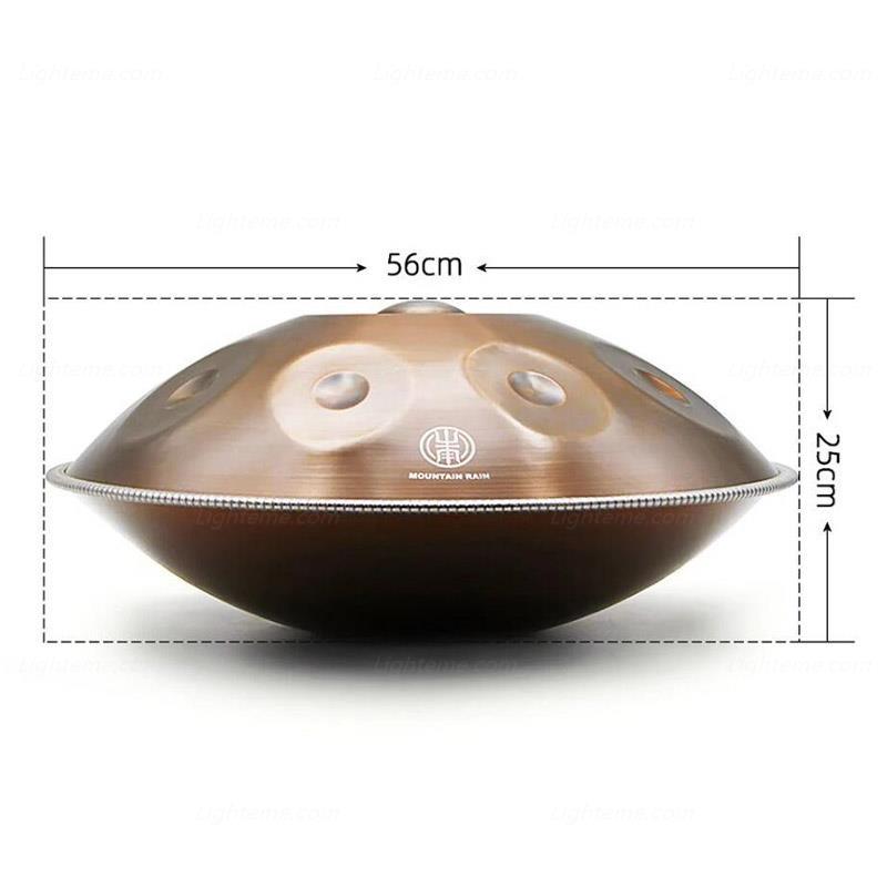 Mountain Rain 22 Zoll 9 Noten Handpan aus Edelstahl, Kurd/Celtic Tonleiter D-Moll Hang Drum Fur Anfanger