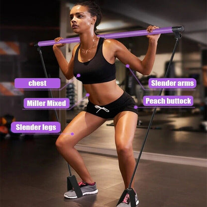 Barre Pilates multifonctionnelle Lighteme extensible – Entraînement complet du corps à domicile