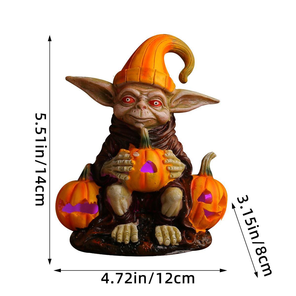 Lighteme - Statue en résine d'Halloween avec lampe citrouille | ACHETEZ-EN 1, OBTENEZ-EN 1 GRATUITEMENT