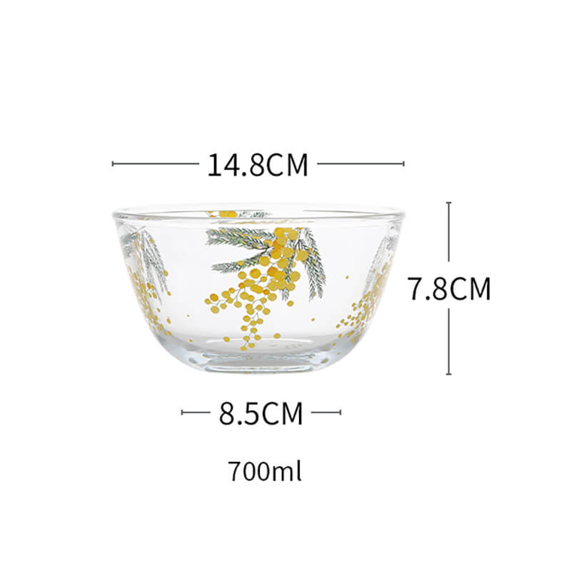 Bol en verre imprimé Lighteme Mimosa