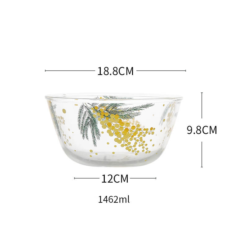 Bol en verre imprimé Lighteme Mimosa
