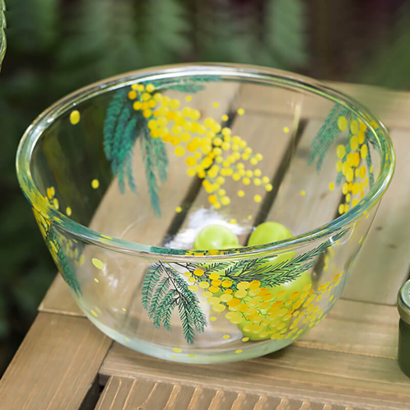 Bol en verre imprimé Lighteme Mimosa