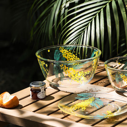 Bol en verre imprimé Lighteme Mimosa