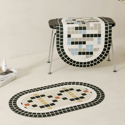 Lighteme Mosaik-Badematte aus Kieselalgenschlamm