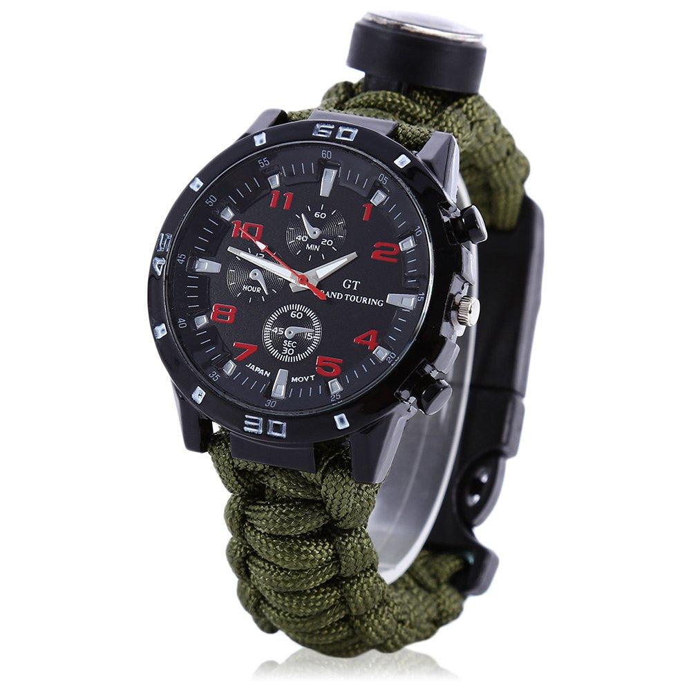 Lighteme Multifunktions-Survival-Paracord-Armbanduhr