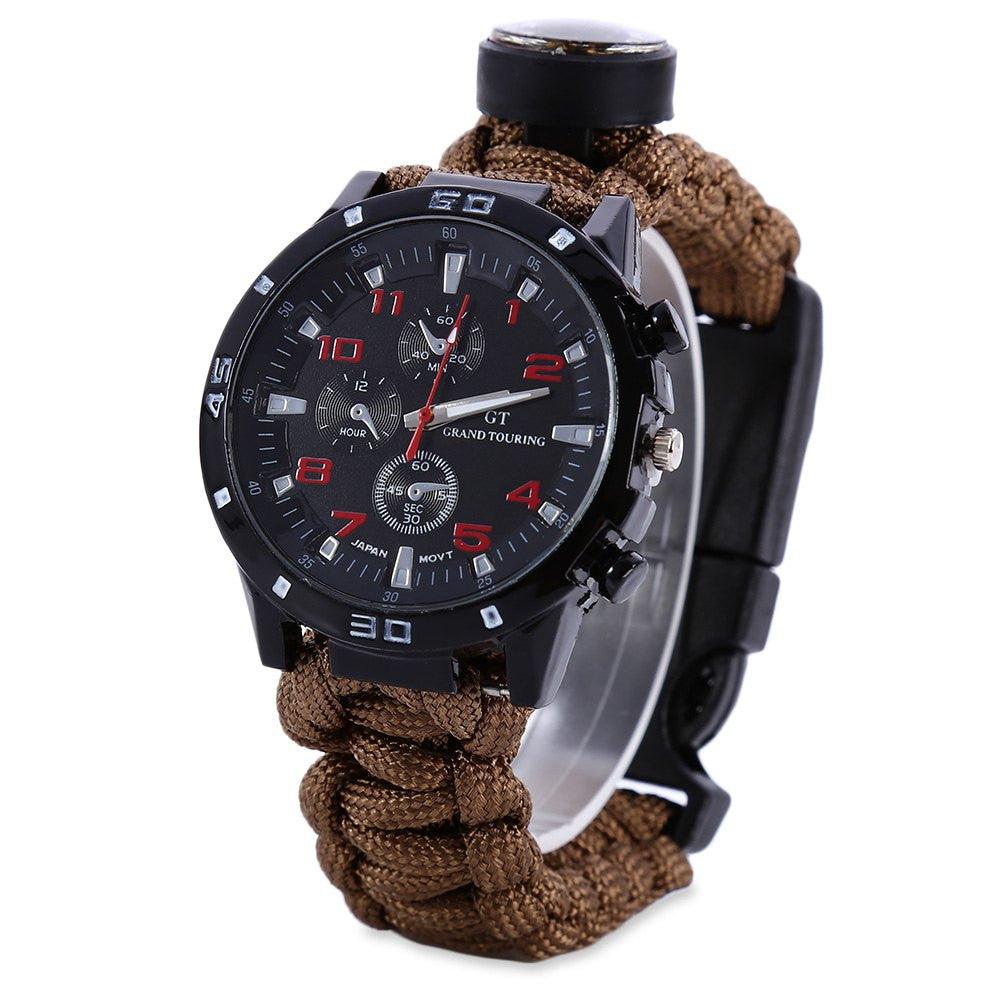 Lighteme Multifunktions-Survival-Paracord-Armbanduhr