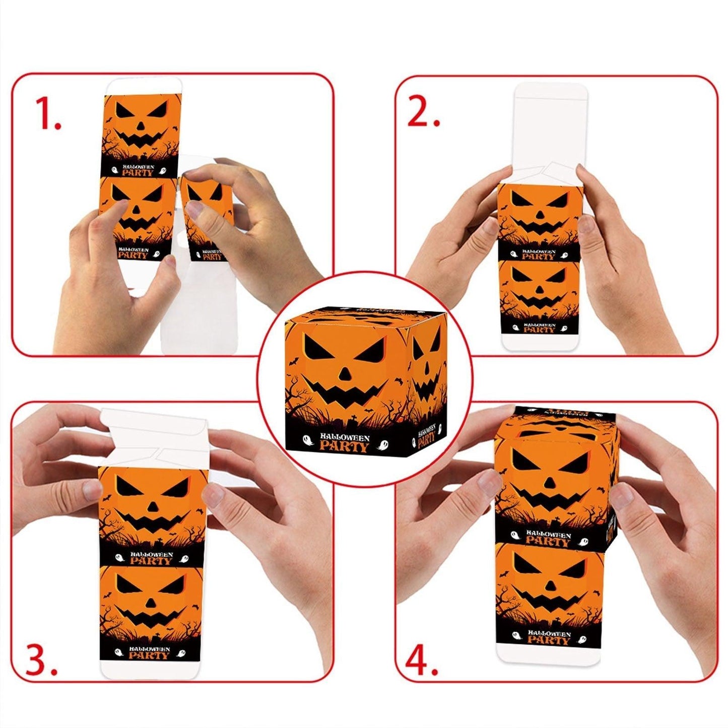 Lot de 12 sacs cadeaux Lighteme pour Halloween pour emballage de bonbons et friandises