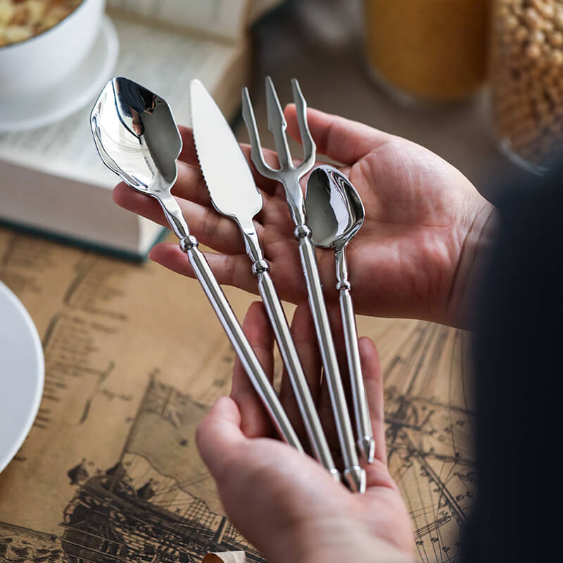 Lighteme Nautical Stainless Steel Flatware 4Pcs Set