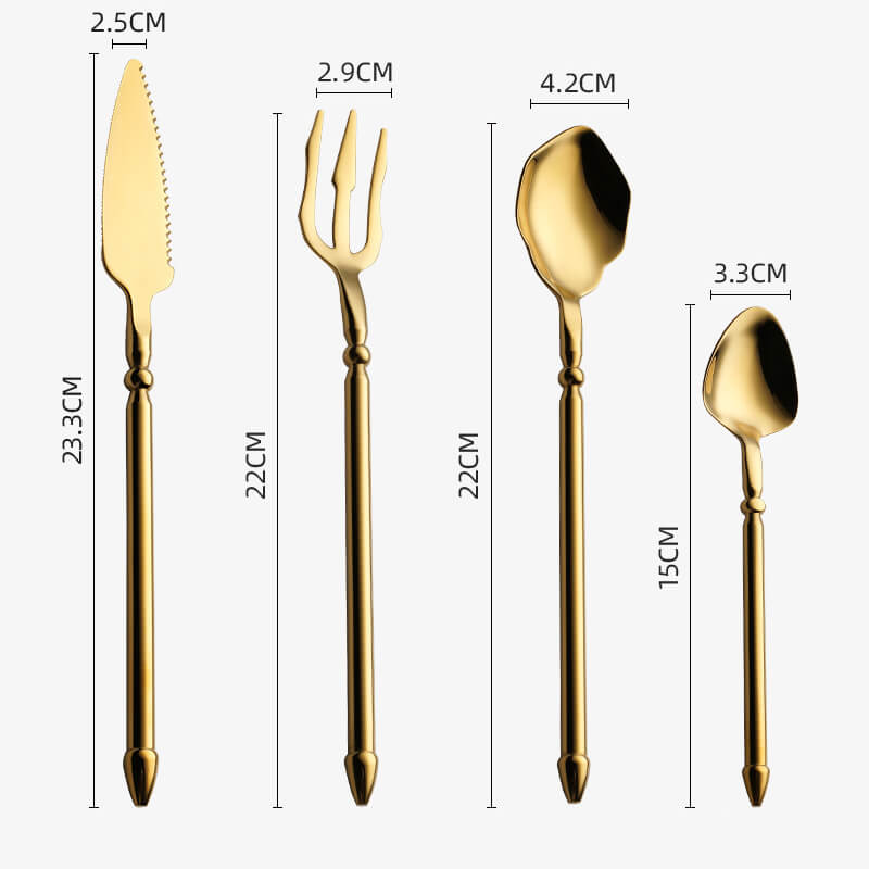 Lighteme Nautical Stainless Steel Flatware 4Pcs Set
