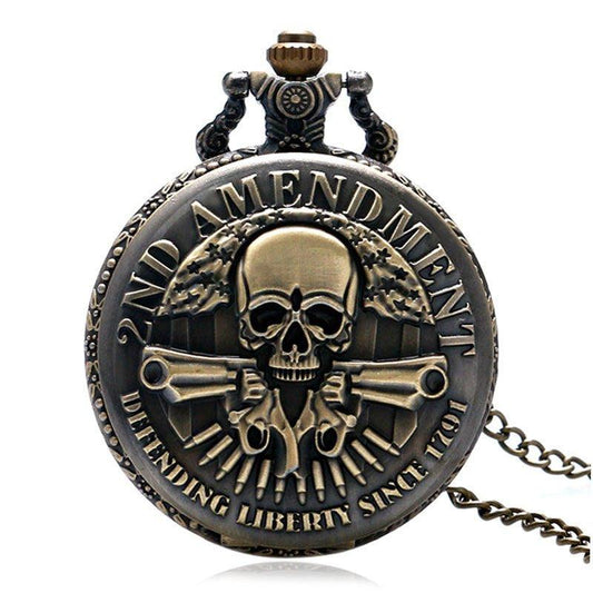 Lighteme Taschenuhr mit Totenkopf-Design