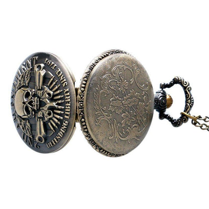 Lighteme Skull Design Pocket Watch