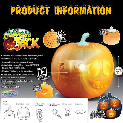 Lampe de projection de citrouille d'Halloween Lighteme