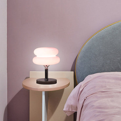 Lighteme New Egg Tart Glas-Schreibtischlampe