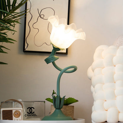 Lighteme Tischlampe im neuen Stil mit romantischen Blumenmotiven