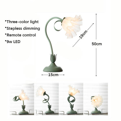 Lighteme Tischlampe im neuen Stil mit romantischen Blumenmotiven