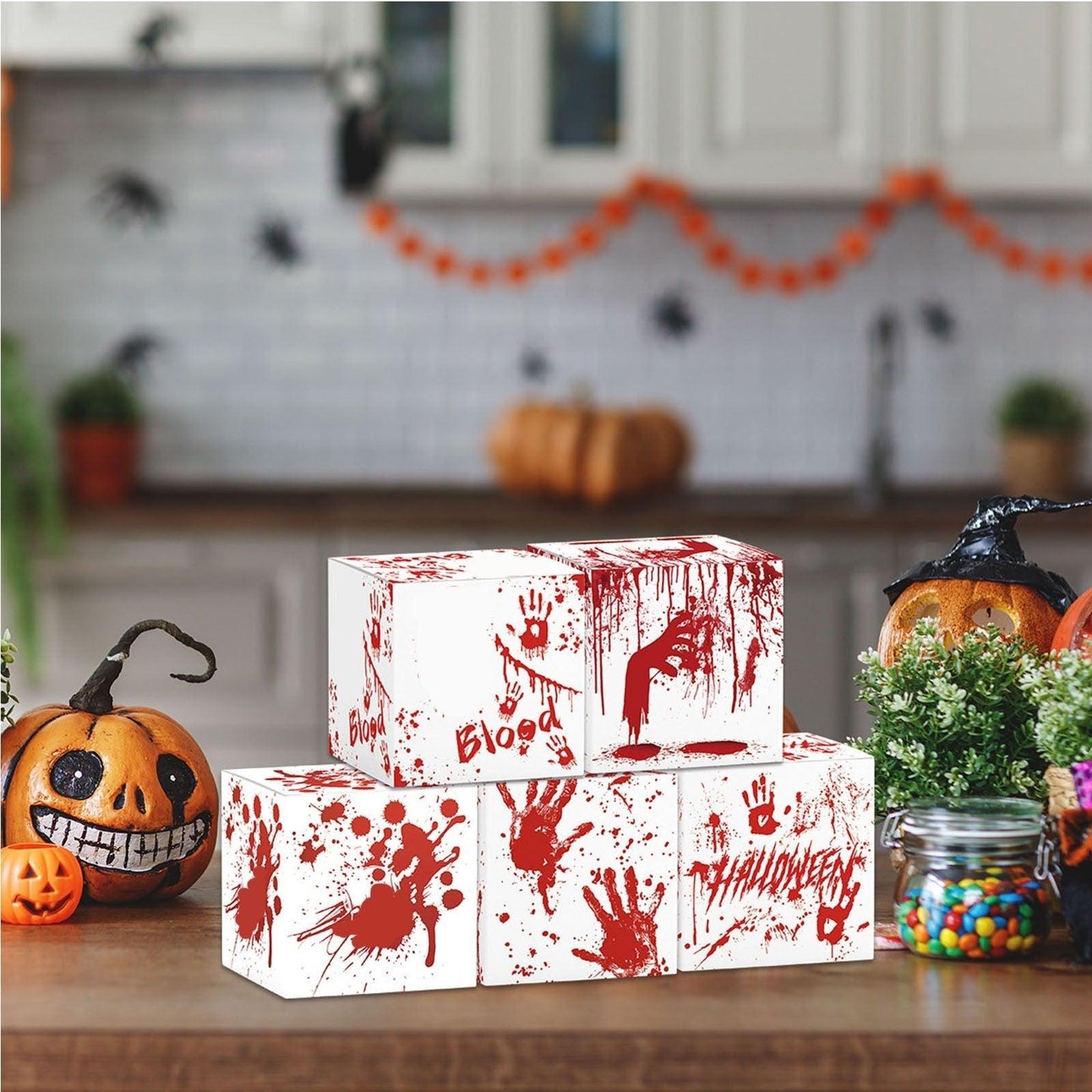 Lot de 12 sacs cadeaux Lighteme pour Halloween pour emballage de bonbons et friandises