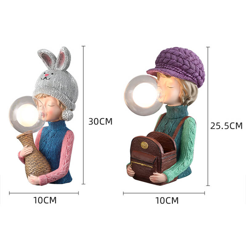Lampe de bureau Lighteme Rabbit Ear Bubble Girl