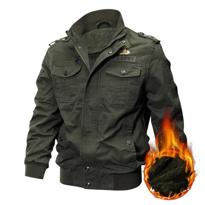 Leichte Army-Winderbreaker-Jacke aus Lighteme-Baumwolle